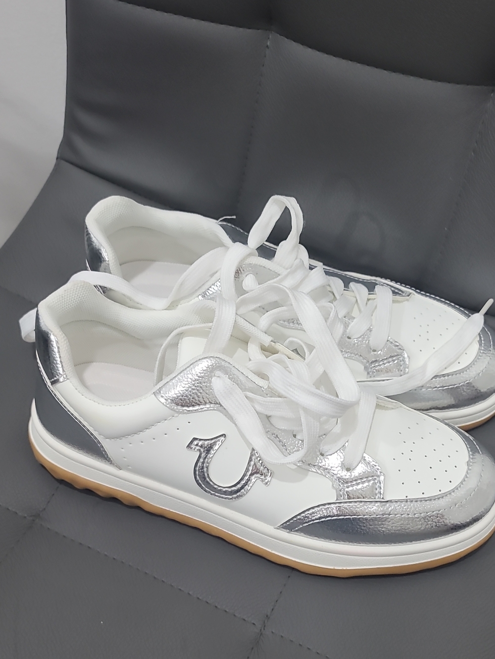 True Religion White and Silver Women's Sneakers